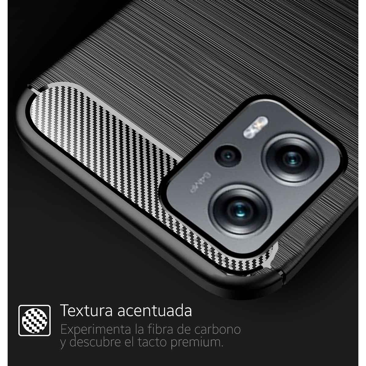 Funda Gel Tpu Tipo Carbon Negra para Xiaomi POCO X4 GT 5G