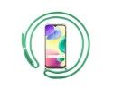 Funda Colgante Transparente compatible con Xiaomi Redmi 10A con Cordon Verde Agua