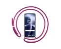 Funda Colgante Transparente para Oneplus Nord 2T 5G con Cordon Rosa Fucsia