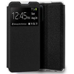 Funda Libro Soporte con Ventana para ZTE Blade A72 color Negra
