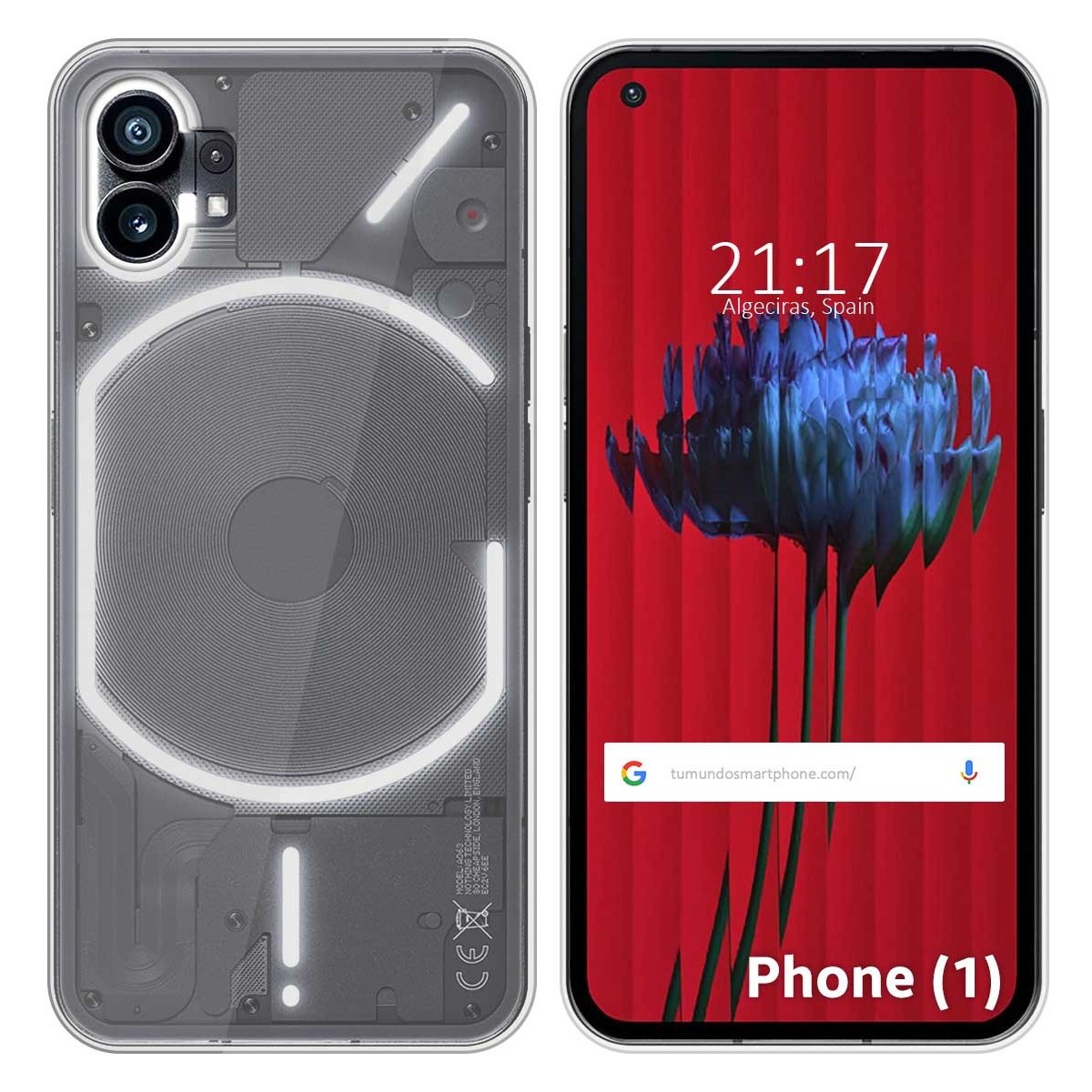 Funda Silicona Gel TPU Transparente para Nothing Phone 1