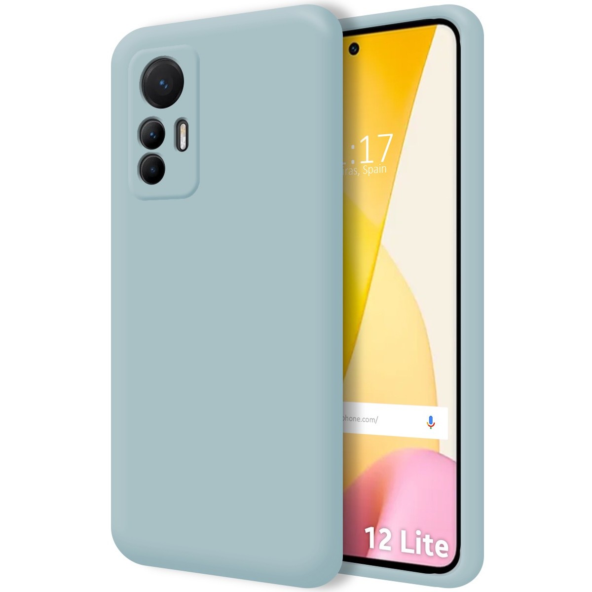 Funda Silicona Líquida Ultra Suave para Xiaomi 12 Lite 5G color Azul