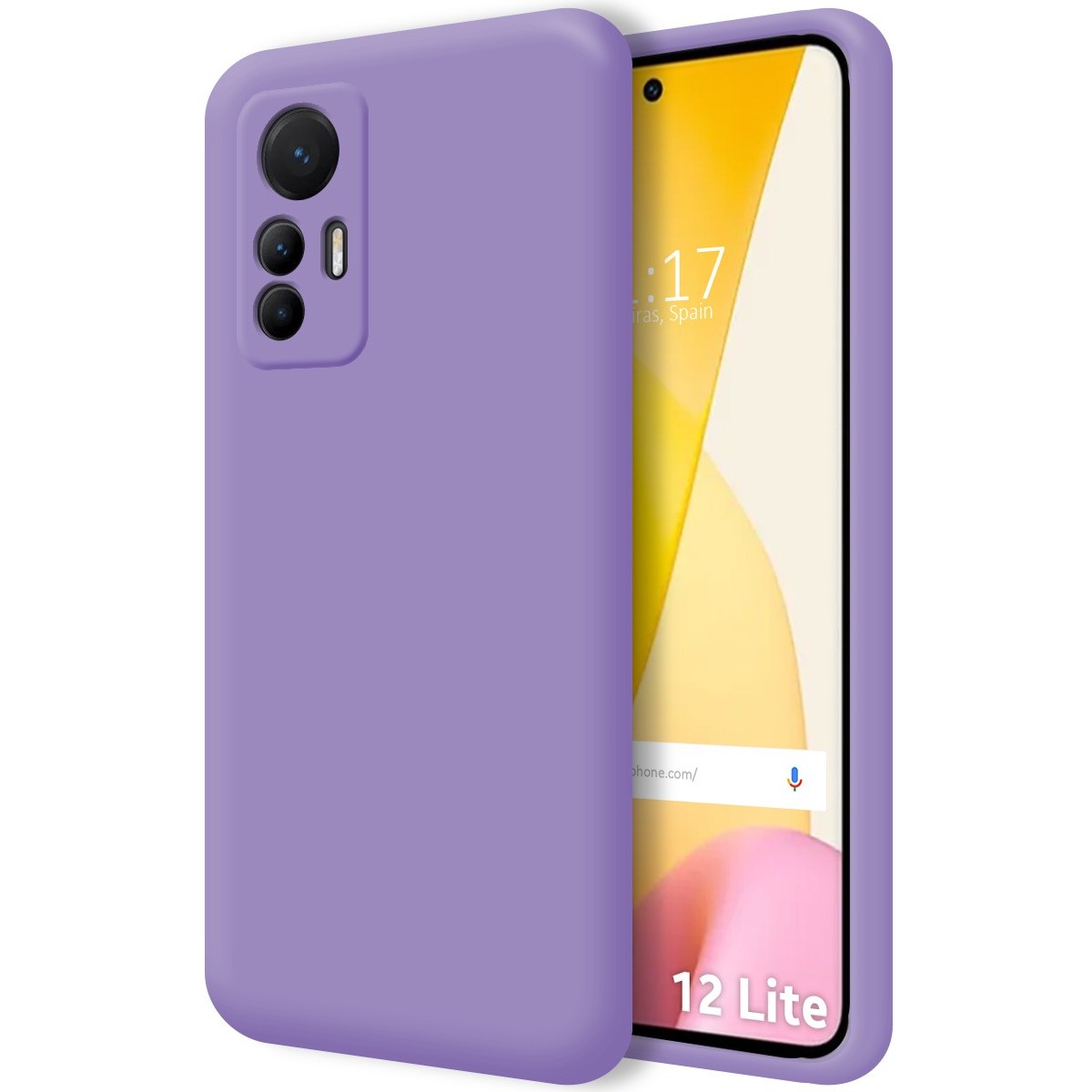 Funda Silicona Líquida Ultra Suave para Xiaomi 12 Lite 5G color Morada