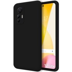 Funda Silicona Líquida Ultra Suave para Xiaomi 12 Lite 5G color Negra