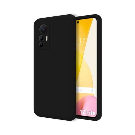 Funda Silicona Líquida Ultra Suave para Xiaomi 12 Lite 5G color Negra