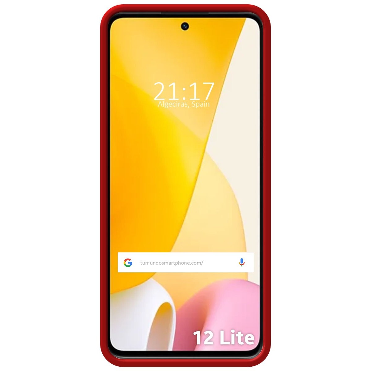 Funda Silicona Líquida Ultra Suave para Xiaomi 12 Lite 5G color Roja