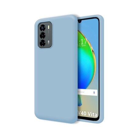 Funda Silicona Líquida Ultra Suave para ZTE Blade V40 Vita color Azul