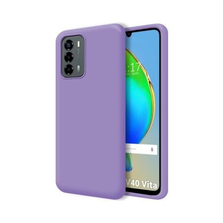 Funda Silicona Líquida Ultra Suave para ZTE Blade V40 Vita color Morada
