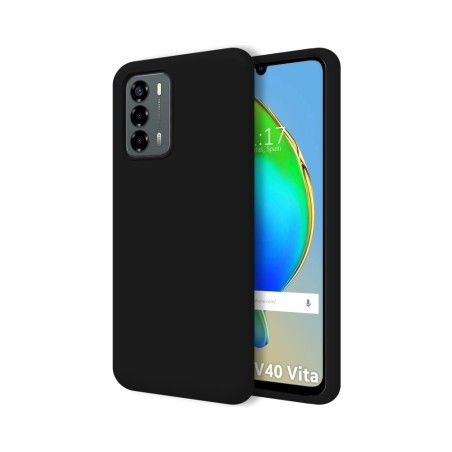 Funda Silicona Líquida Ultra Suave para ZTE Blade V40 Vita color Negra