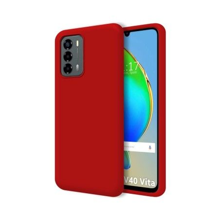 Funda Silicona Líquida Ultra Suave para ZTE Blade V40 Vita color Roja