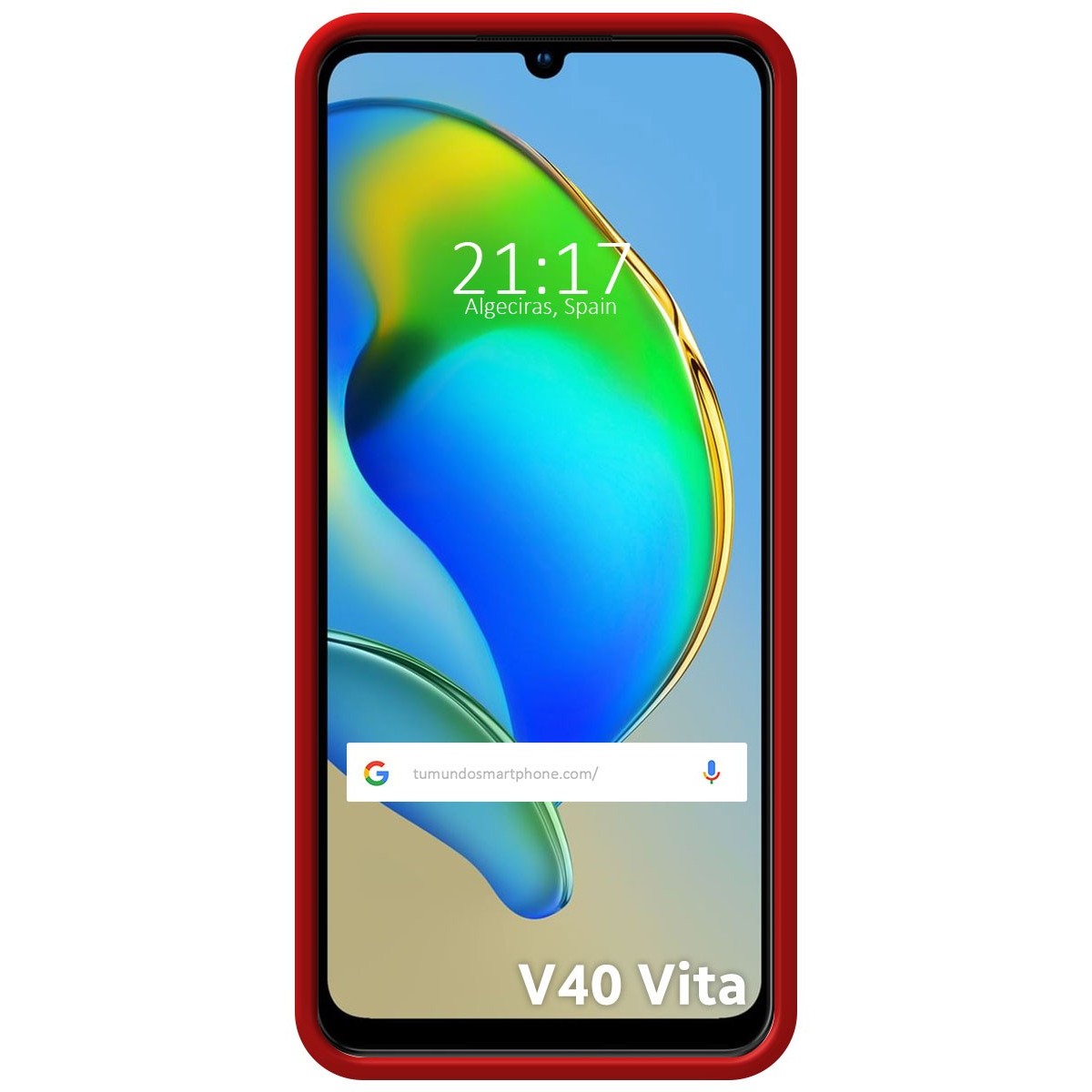 Funda Silicona Líquida Ultra Suave para ZTE Blade V40 Vita color Roja
