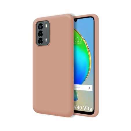 Funda Silicona Líquida Ultra Suave para ZTE Blade V40 Vita color Rosa
