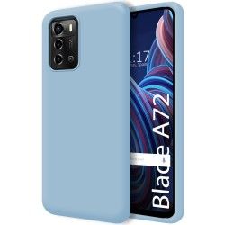Funda Silicona Líquida Ultra Suave para ZTE Blade A72 color Azul