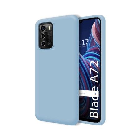 Funda Silicona Líquida Ultra Suave para ZTE Blade A72 color Azul