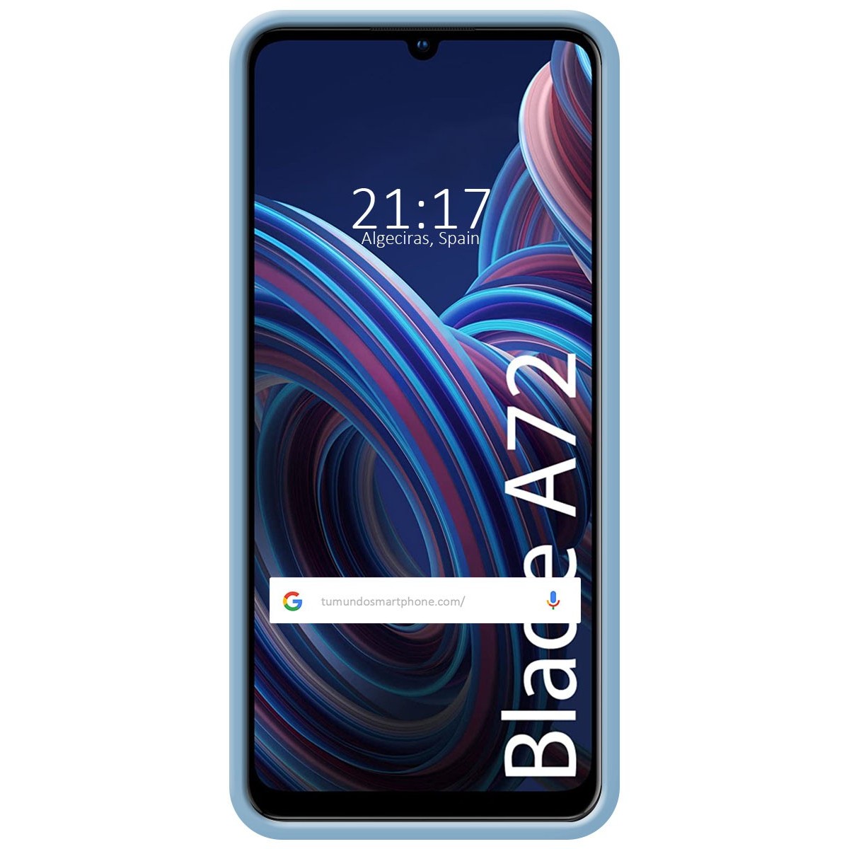 Funda Silicona Líquida Ultra Suave para ZTE Blade A72 color Azul