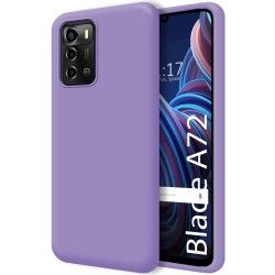 Funda Silicona Líquida Ultra Suave para ZTE Blade A72 color Morada