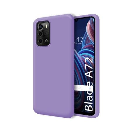 Funda Silicona Líquida Ultra Suave para ZTE Blade A72 color Morada