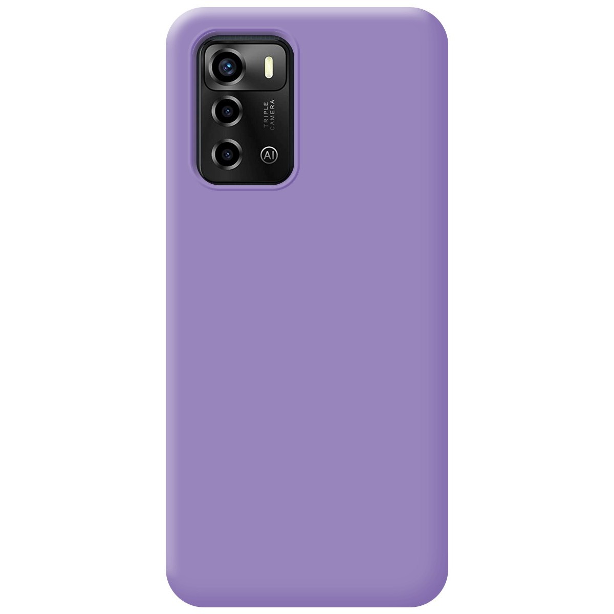 Funda Silicona Líquida Ultra Suave para ZTE Blade A72 color Morada