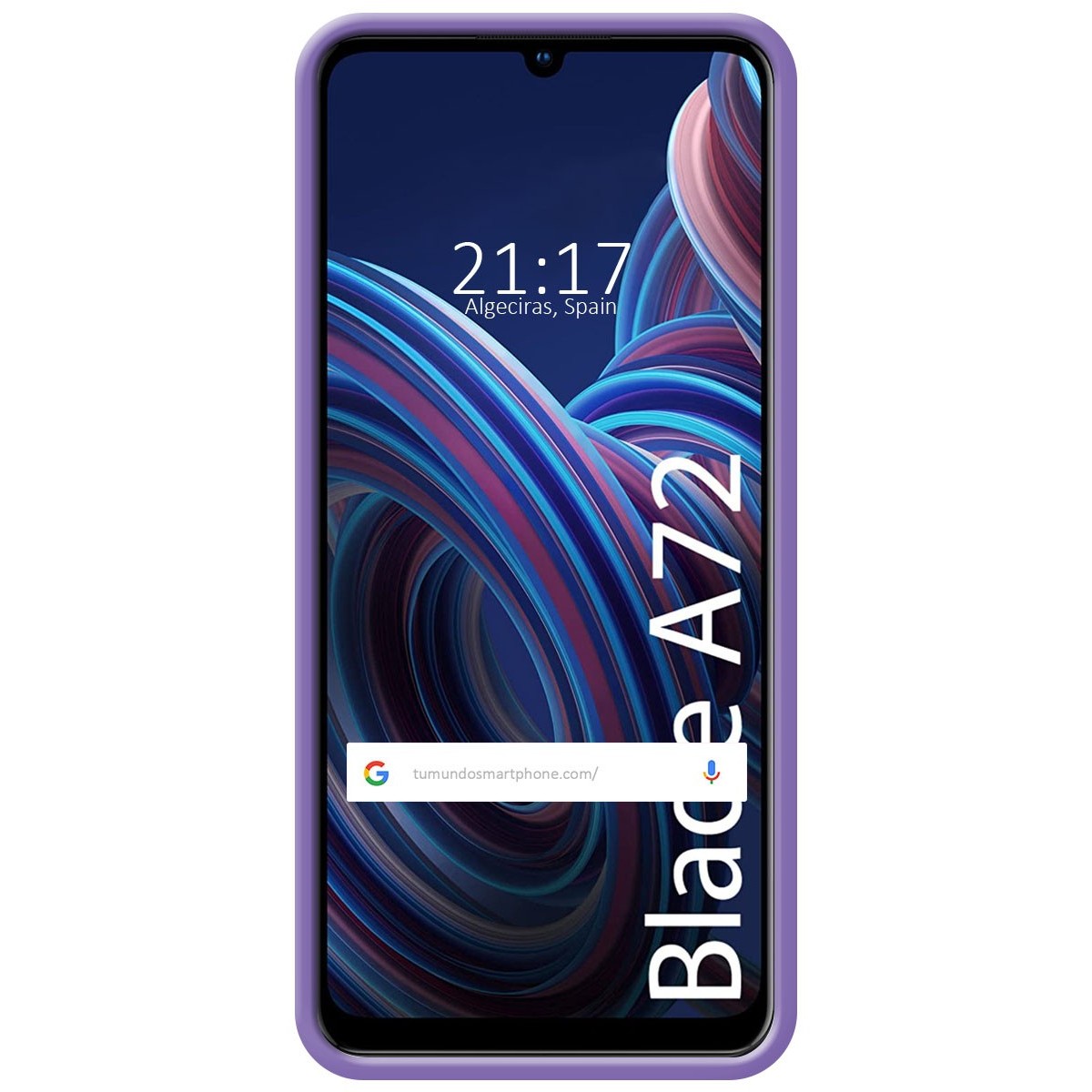 Funda Silicona Líquida Ultra Suave para ZTE Blade A72 color Morada