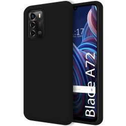 Funda Silicona Líquida Ultra Suave para ZTE Blade A72 color Negra