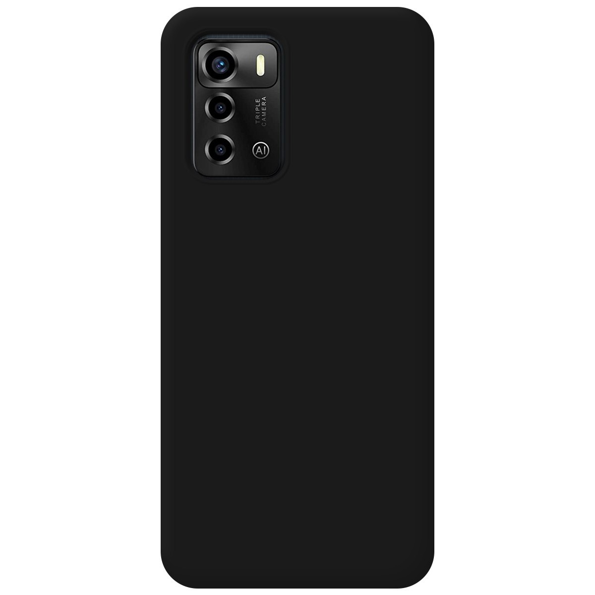 Funda Silicona Líquida Ultra Suave para ZTE Blade A72 color Negra