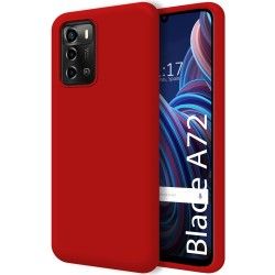 Funda Silicona Líquida Ultra Suave para ZTE Blade A72 color Roja
