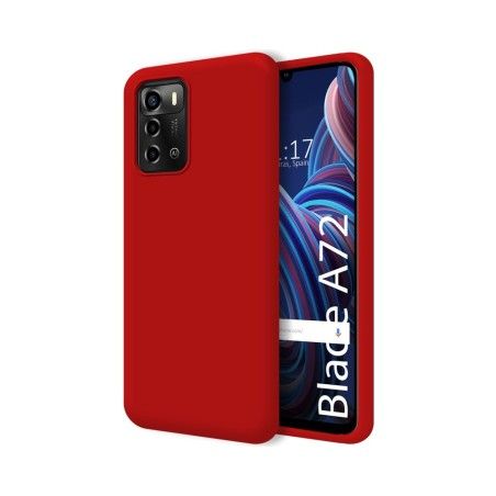Funda Silicona Líquida Ultra Suave para ZTE Blade A72 color Roja