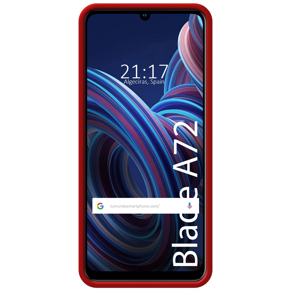 Funda Silicona Líquida Ultra Suave para ZTE Blade A72 color Roja
