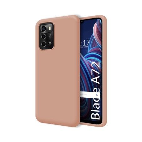 Funda Silicona Líquida Ultra Suave para ZTE Blade A72 color Rosa