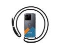 Personaliza tu Funda Colgante Transparente para Xiaomi Redmi 10A con Cordon Negro Dibujo Personalizada