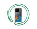 Personaliza tu Funda Colgante Transparente para Xiaomi Redmi 10A con Cordon Verde Agua Dibujo Personalizada