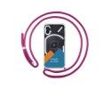 Personaliza tu Funda Colgante Transparente para Nothing Phone 1 con Cordon Rosa Fucsia Dibujo Personalizada