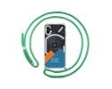 Personaliza tu Funda Colgante Transparente para Nothing Phone 1 con Cordon Verde Agua Dibujo Personalizada