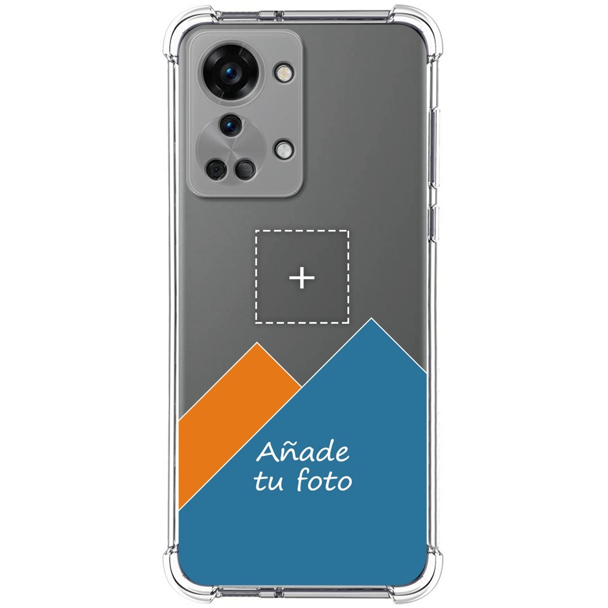 Personaliza tu Funda Silicona AntiGolpes Transparente con tu Fotografía para Oneplus Nord 2T 5G Dibujo Personalizada