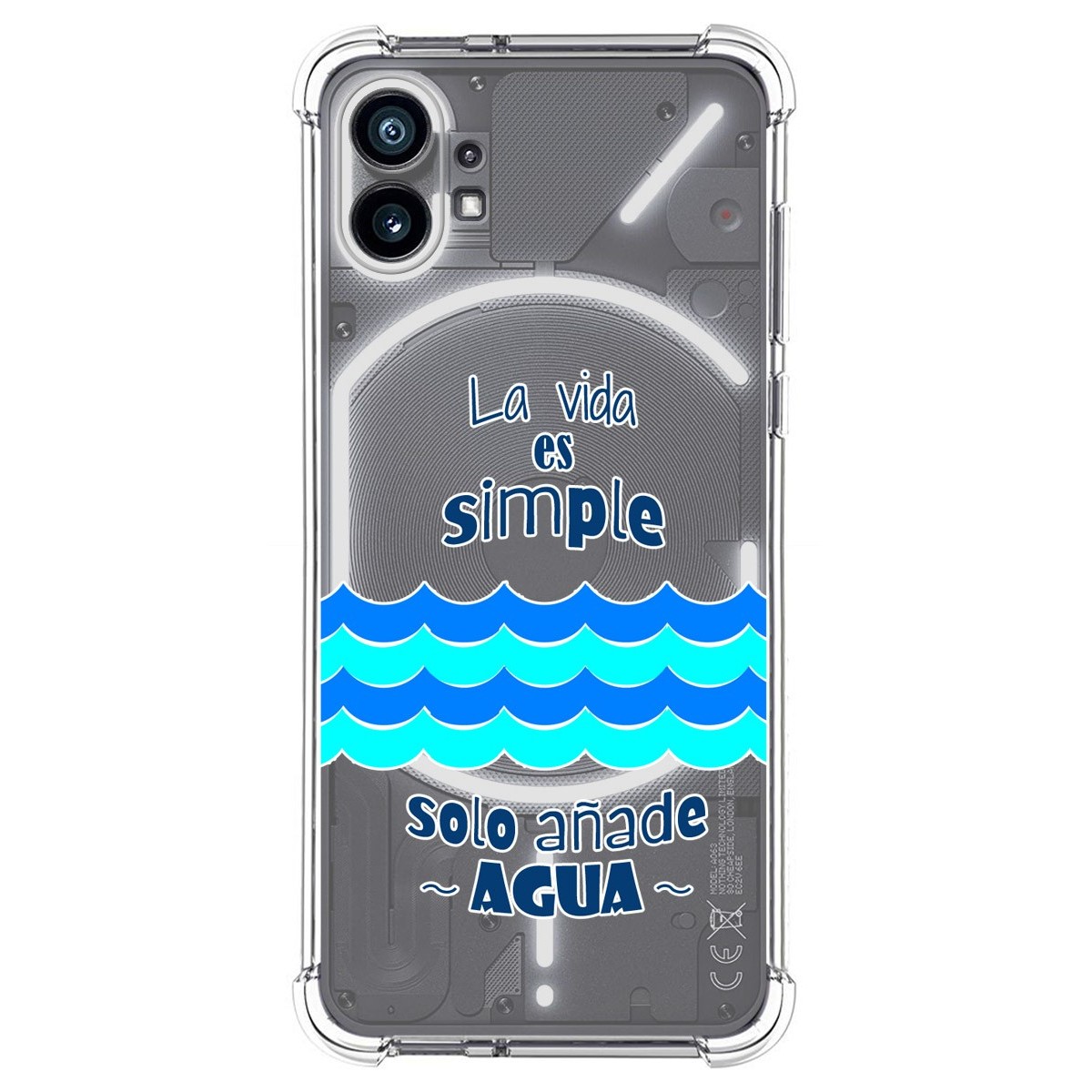 Funda Silicona Antigolpes para Nothing Phone 1 diseño Agua Dibujos