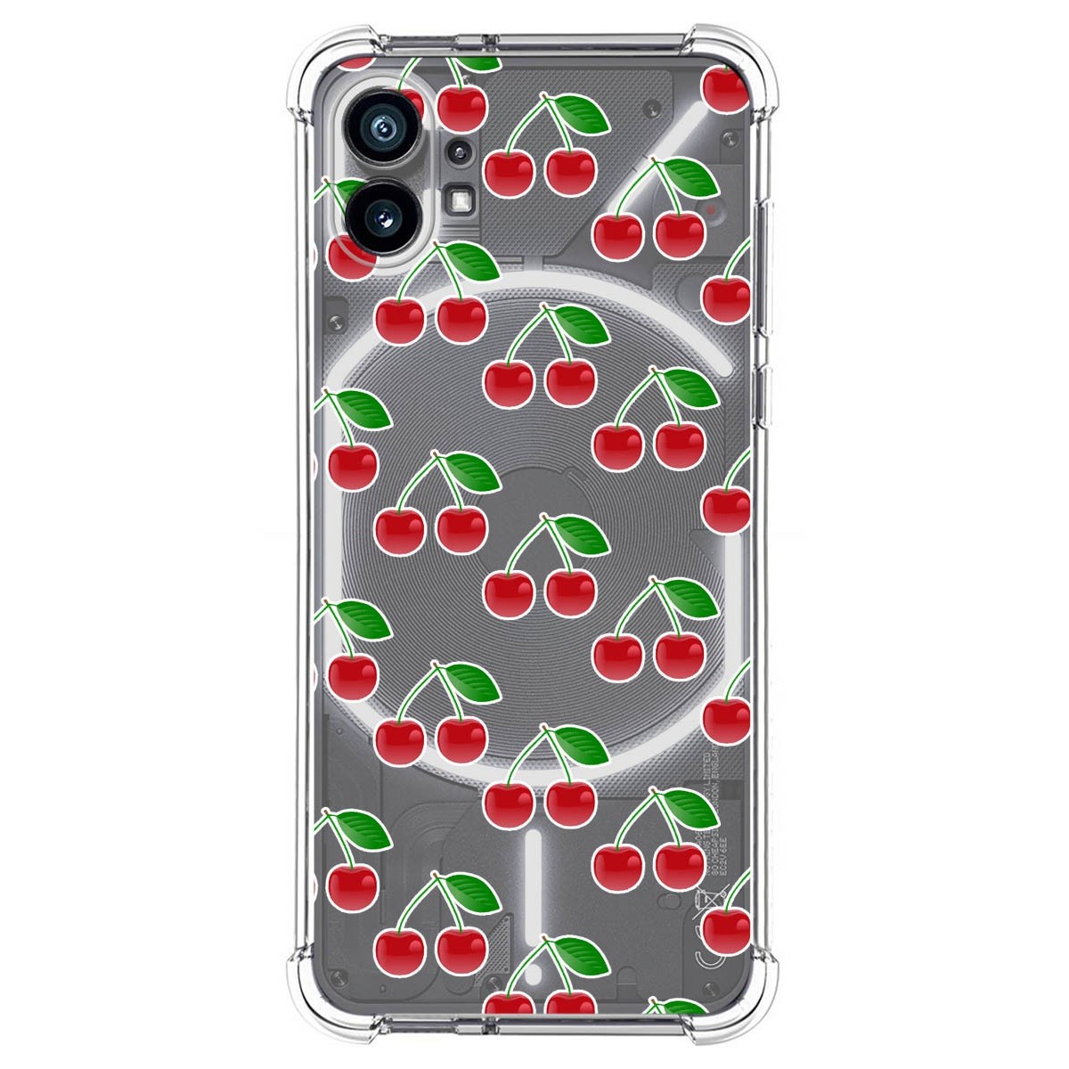 Funda Silicona Antigolpes para Nothing Phone 1 diseño Cerezas Dibujos
