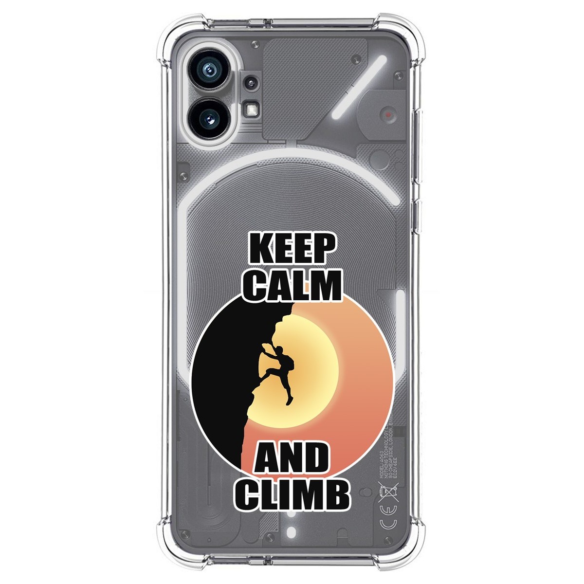 Funda Silicona Antigolpes para Nothing Phone 1 diseño Hombre Escalada Dibujos