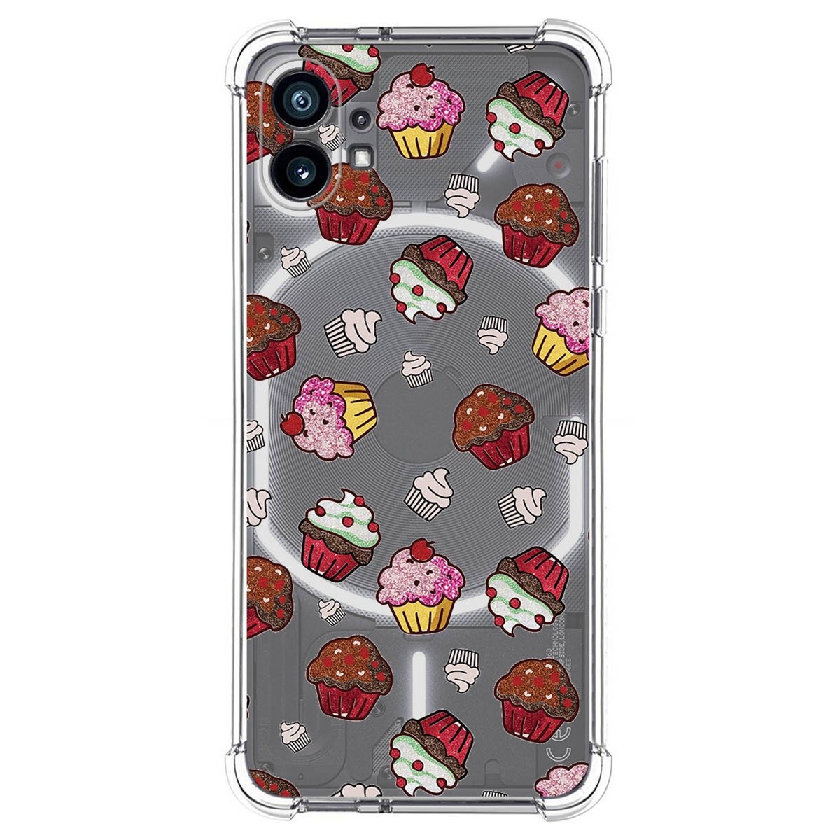 Funda Silicona Antigolpes para Nothing Phone 1 diseño Muffins Dibujos