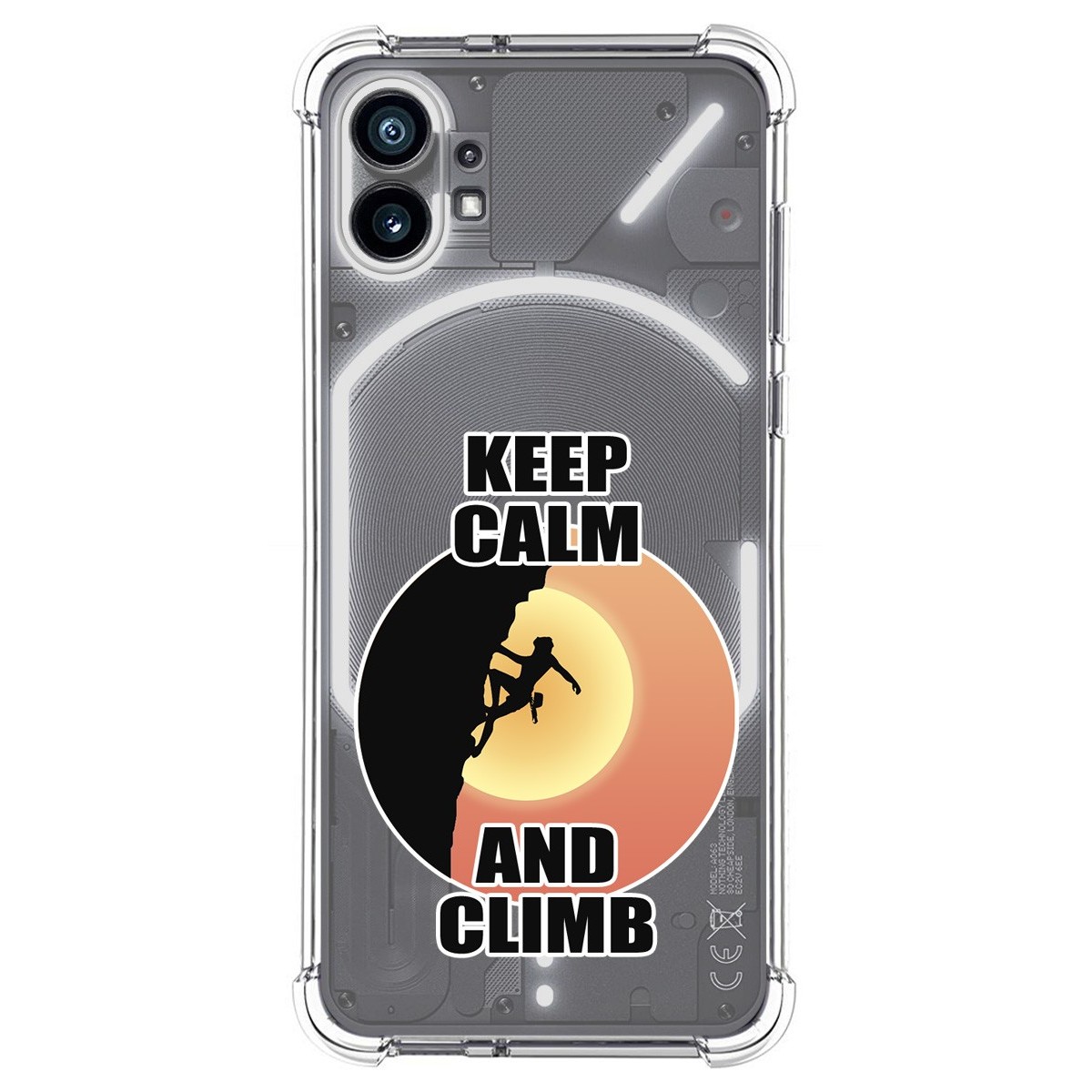 Funda Silicona Antigolpes para Nothing Phone 1 diseño Mujer Escalada Dibujos