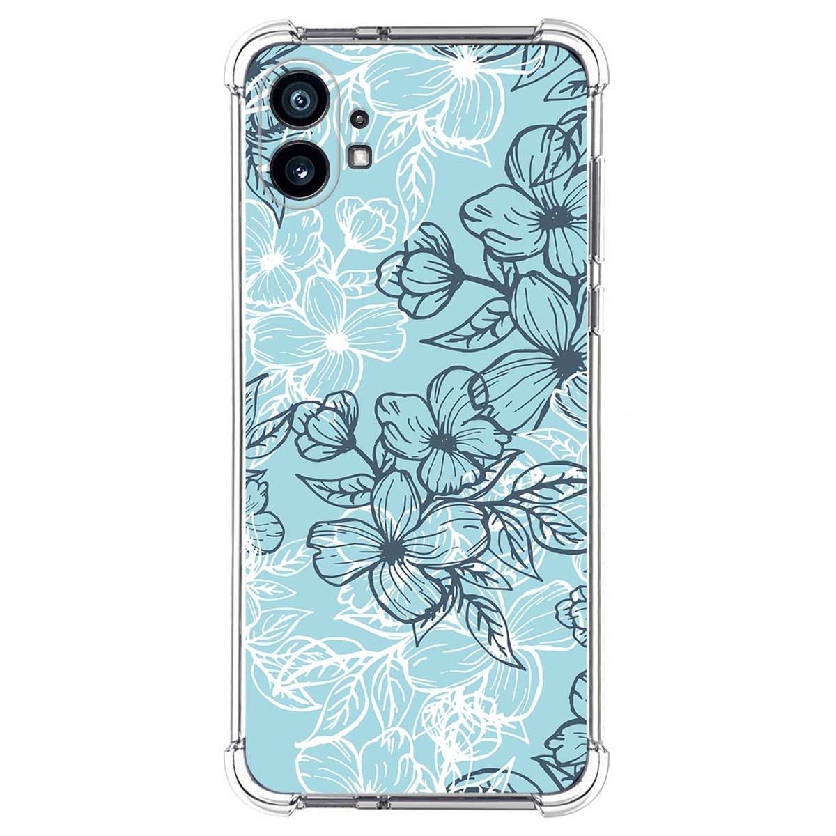 Funda Silicona Antigolpes para Nothing Phone 1 diseño Flores 03 Dibujos