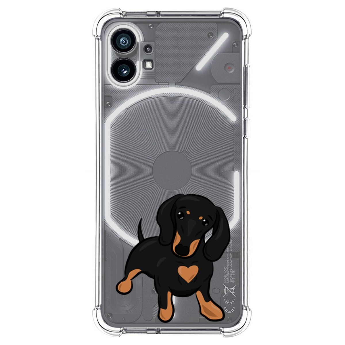 Funda Silicona Antigolpes para Nothing Phone 1 diseño Perros 04 Dibujos