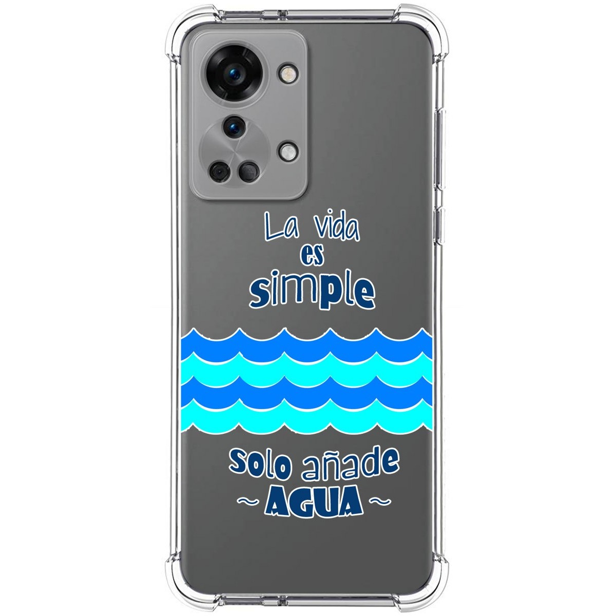 OnePlus Nord 2T 5G Funda Gel Tpu Silicona transparente dibujo Agua
