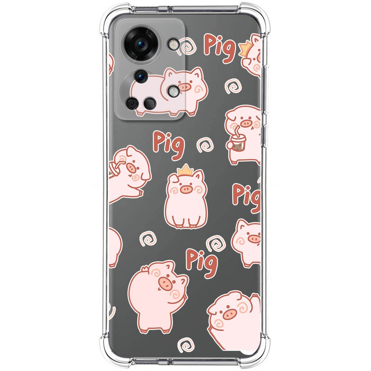 Funda Silicona Antigolpes para OnePlus Nord 2T 5G diseño Cerdos Dibujos