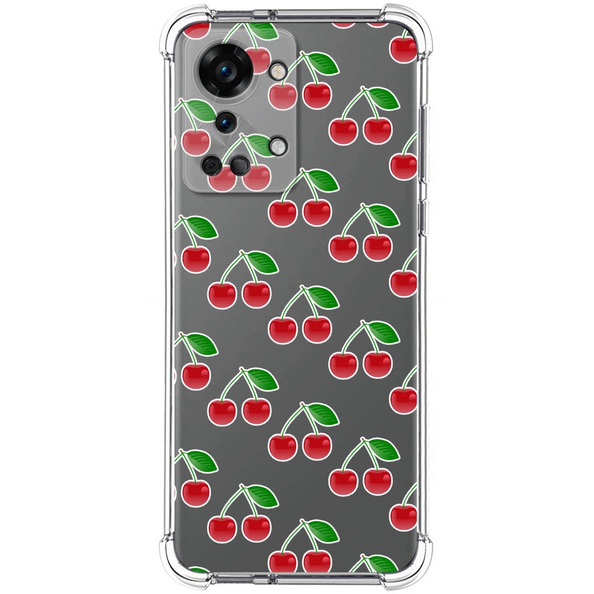 Funda Silicona Antigolpes para OnePlus Nord 2T 5G diseño Cerezas Dibujos