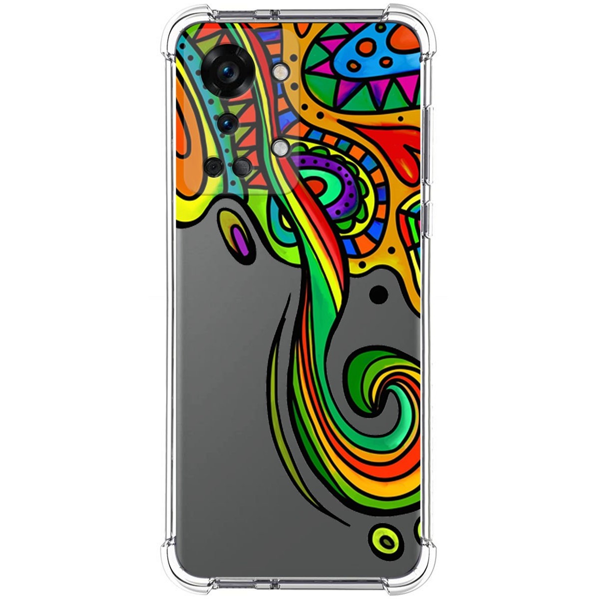 Funda Silicona Antigolpes para OnePlus Nord 2T 5G diseño Colores Dibujos