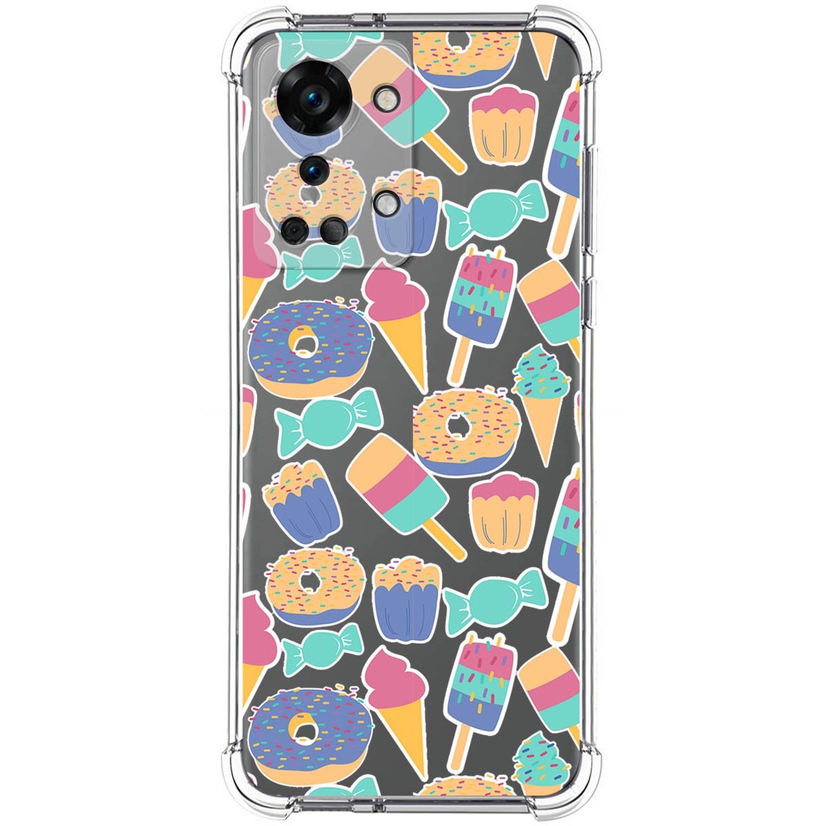 Funda Silicona Antigolpes para OnePlus Nord 2T 5G diseño Dulces 02 Dibujos