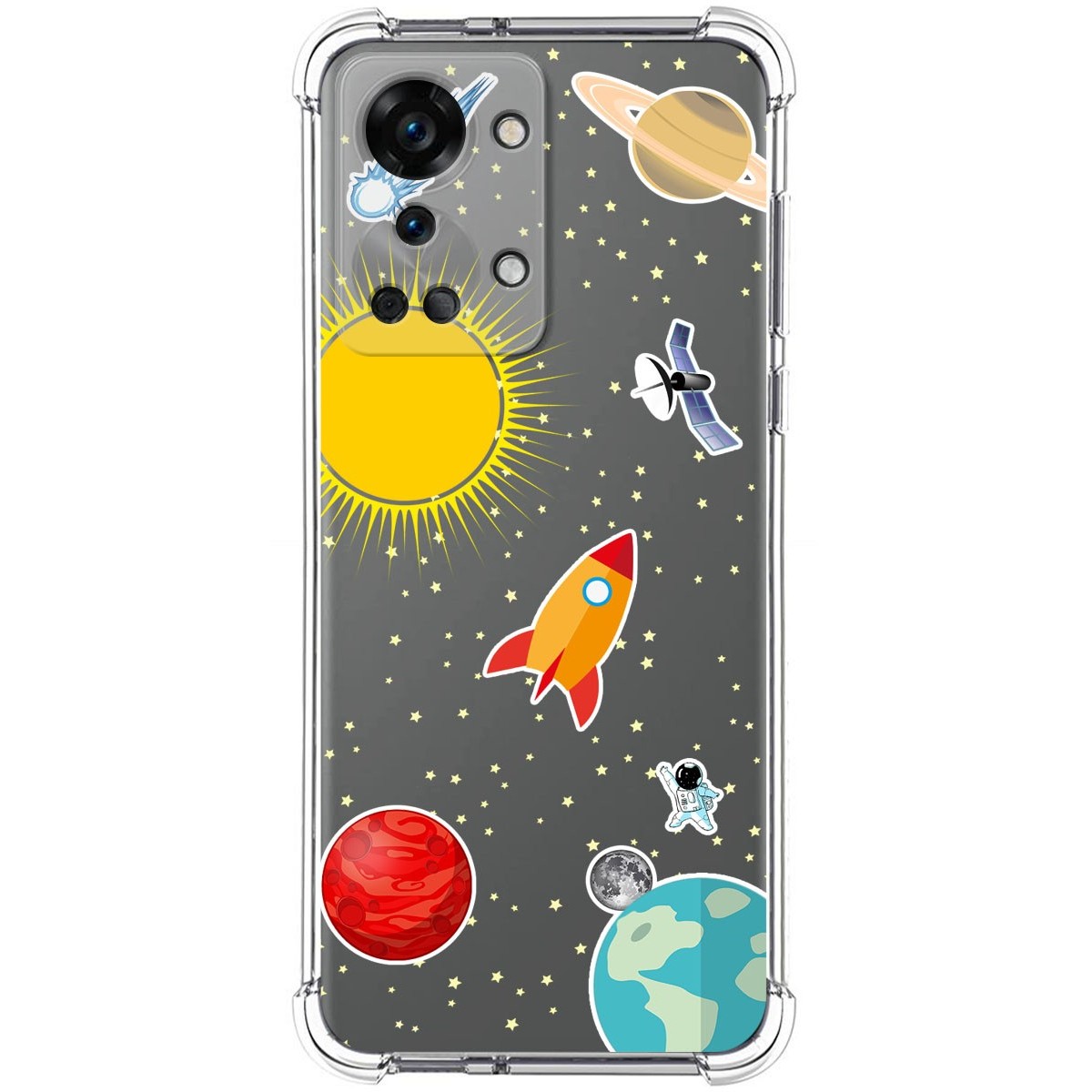 Funda Silicona Antigolpes para OnePlus Nord 2T 5G diseño Espacio Dibujos