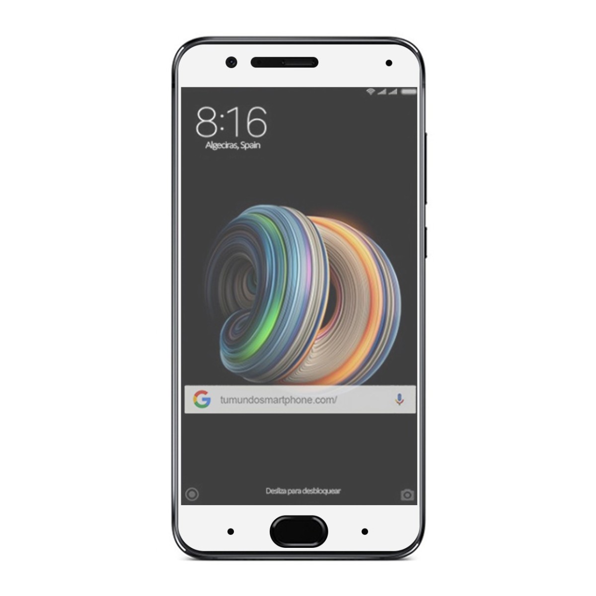 Protector Cristal Templado Frontal Completo Blanco para Xiaomi Mi Note 3 5.5"" Vidrio