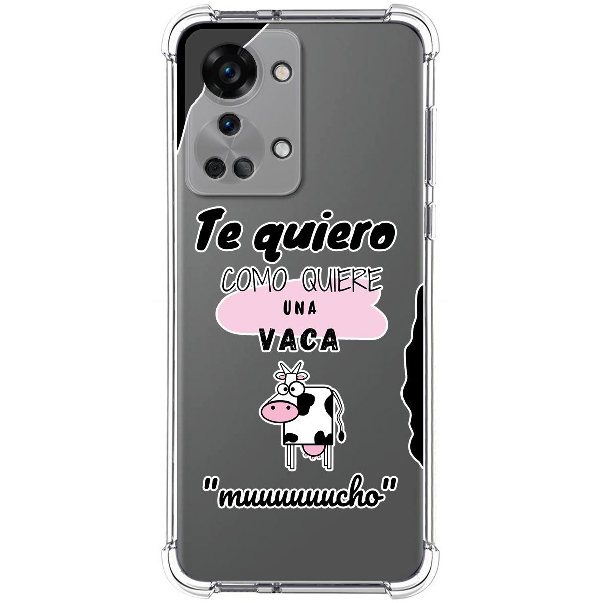Funda Silicona Antigolpes para OnePlus Nord 2T 5G diseño Vaca Dibujos