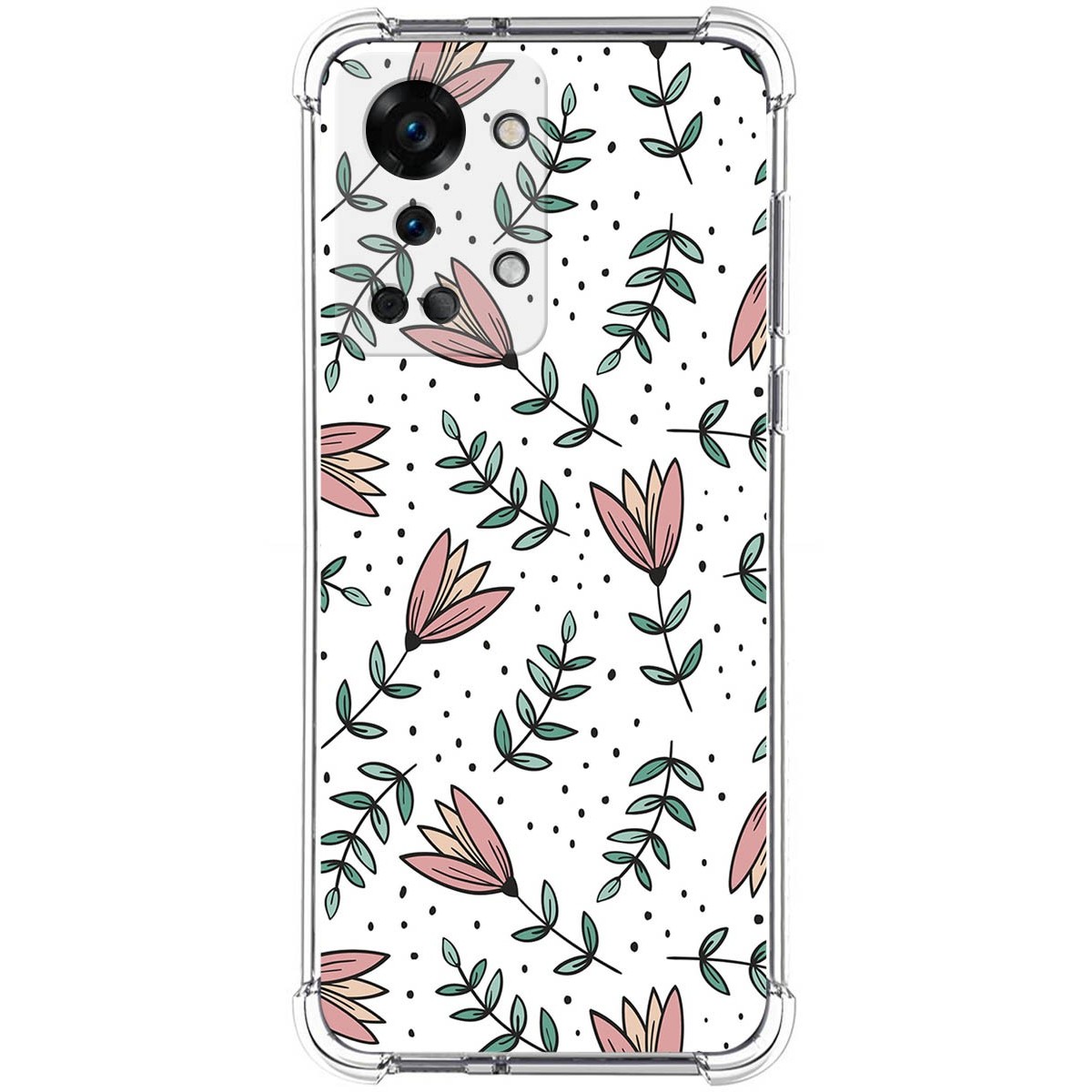 Funda Silicona Antigolpes para OnePlus Nord 2T 5G diseño Flores 01 Dibujos